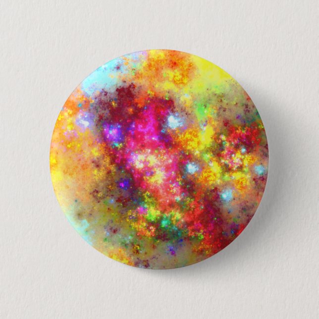 Bóton Redondo 5.08cm arte crua do fractal (Frente)