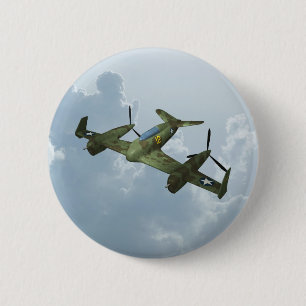 Bóton Redondo 5.08cm Arte de Aviação Militar de Vôo de Warbird Vintage