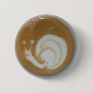 Bóton Redondo 5.08cm Arte de café em café com latão