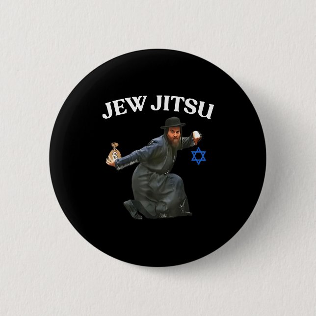 Bóton Redondo 5.08cm Arte de Jew Jitsu (Frente)
