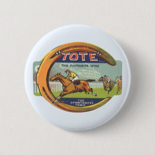 Bóton Redondo 5.08cm Arte de rótulo de produto vintage, Tote Sportsman'