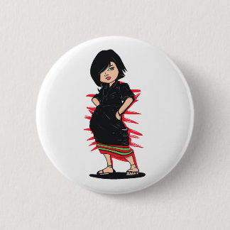 Bóton Redondo 5.08cm Arte Digital Tribal Angami Naga Girl