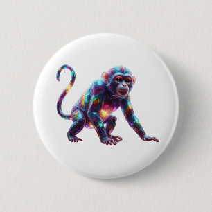 Bóton Redondo 5.08cm Arte do Macaco de Cristal