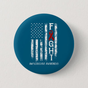 Bóton Redondo 5.08cm Arte Gráfico guerreiro da Amiloidose bandeira dos 