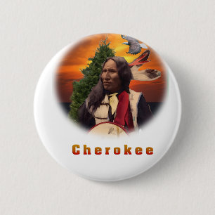 Bóton Redondo 5.08cm Arte indiana Cherokee