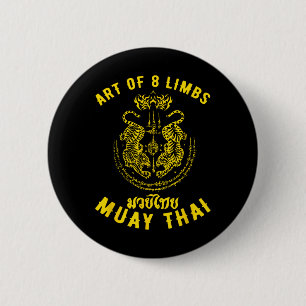 Bóton Redondo 5.08cm Arte Muay Thai Mma Tiger dos 8 membros Kickboxing 