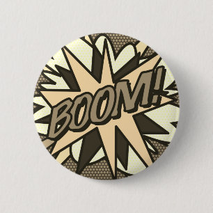 Bóton Redondo 5.08cm Arte Pop de Quadrinhos BOOM! Vintage