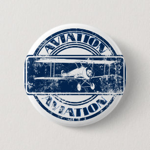 Bóton Redondo 5.08cm Arte retro da aviação
