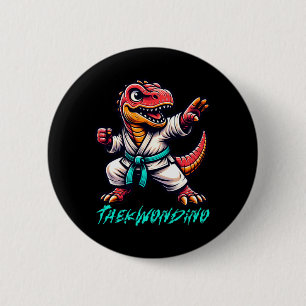 Bóton Redondo 5.08cm Artes Marciais Engraçadas Karate Taekwondo Dino An