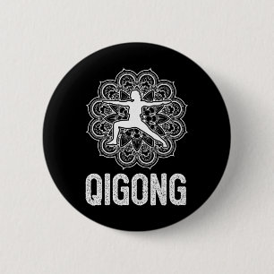Bóton Redondo 5.08cm Artes Marciais Qigong Yin Yang Tai Chi Yoga Medita