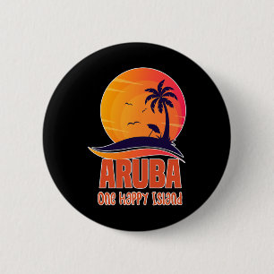 Bóton Redondo 5.08cm Aruba One Happy Island Beaulinda Sunset Beach