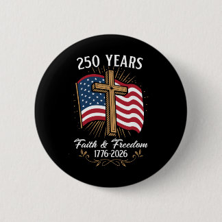 Bóton Redondo 5.08cm Árvore Cruz Bandeira 250 Anos Fé E Liberdade 1776-