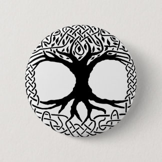 Bóton Redondo 5.08cm Árvore da vida Yggdrasil Norse wicca mythology