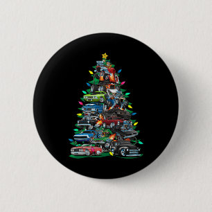 Bóton Redondo 5.08cm Árvore de Natal de Carro Engraçada Cal Carros Musc