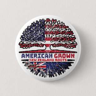 Bóton Redondo 5.08cm Árvore dos Estados Unidos norte-americanos neozela
