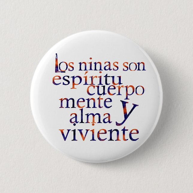 Bóton Redondo 5.08cm As Crianças São Esp SpiritBodyMindHeartSoul (Frente)