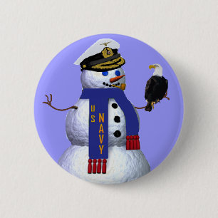 Bóton Redondo 5.08cm As forças armadas do marinho abotoam-se