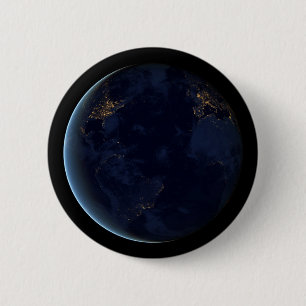 Bóton Redondo 5.08cm As Luzes da Terra à Noite