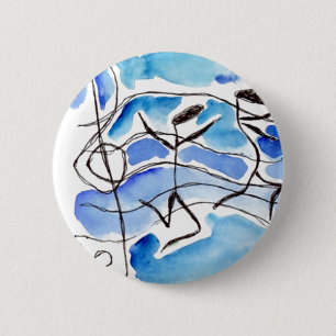 Bóton Redondo 5.08cm As notas musicais vêm à música da vida adicionam a