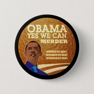 Bóton Redondo 5.08cm Assassinato INc. de Anti-Obama