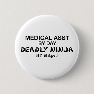 Bóton Redondo 5.08cm Assistente médico Ninja mortal