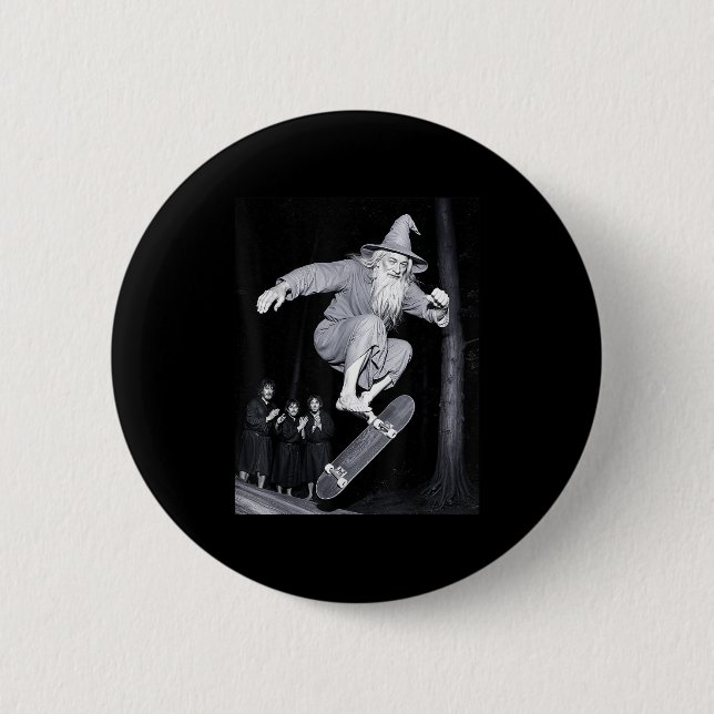 Bóton Redondo 5.08cm Assistente Skateboard Engraçado Memória Engraçada  (Frente)