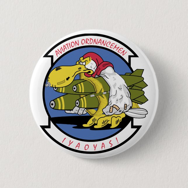 Bóton Redondo 5.08cm Associação de Ordenadores de Aviação (Frente)