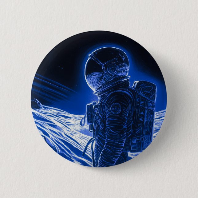 Bóton Redondo 5.08cm Astronauta feminino (Frente)