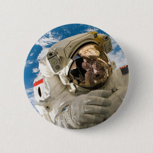 Bóton Redondo 5.08cm Astronauta Galáctico Legal Imagens Espaciais Exte