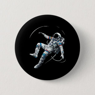 Bóton Redondo 5.08cm Astronauta Muay Tailandês Boxando Karate Kickboxin