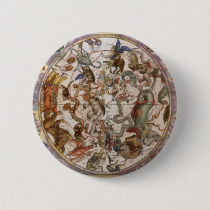 Bóton Redondo 5.08cm Astronomia Clássica, Constelações do Céu Austral