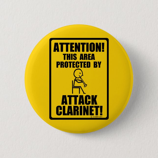 Bóton Redondo 5.08cm Atacar Clarinet (Frente)