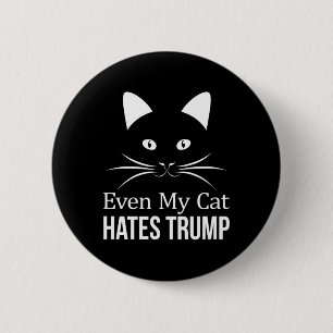 Bóton Redondo 5.08cm Até meu gato odeia Trump -