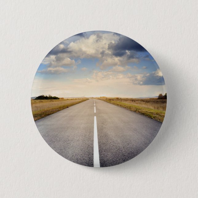 Bóton Redondo 5.08cm Atingir a estrada (Frente)