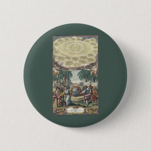 Bóton Redondo 5.08cm Atlas Coelestis por Doppelmaier, Astronomia Vintag