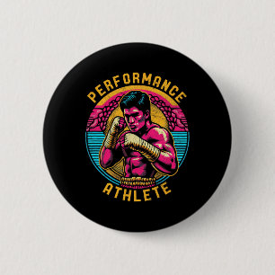 Bóton Redondo 5.08cm Atleta de Performance de Muay Thai Kickboxing Mma 