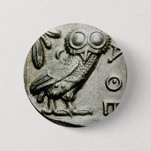 Bóton Redondo 5.08cm Attica Tetradrachm Owlthena
