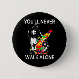 Bóton Redondo 5.08cm Au Dad Suprt Alone Puzzle Youll Never Walk