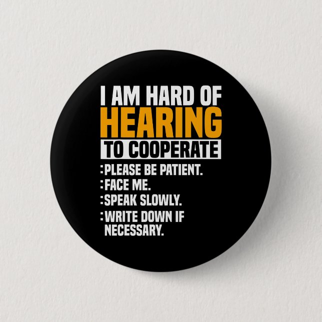 Bóton Redondo 5.08cm Audição de Sensibilização (Frente)