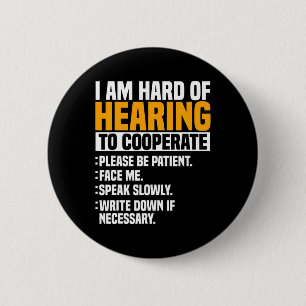 Bóton Redondo 5.08cm Audição de Sensibilização