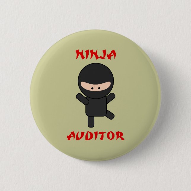 Bóton Redondo 5.08cm auditor do ninja (Frente)