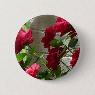 Bóton Redondo 5.08cm aumentou, a rosa vermelha