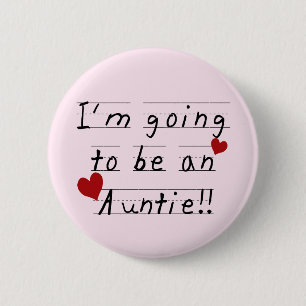 Bóton Redondo 5.08cm Auntie futuro Miúdo Imprimir Camiseta e presentes