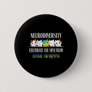 Bóton Redondo 5.08cm Autismo Abraça a Neurodiversidade Celebra Especifi