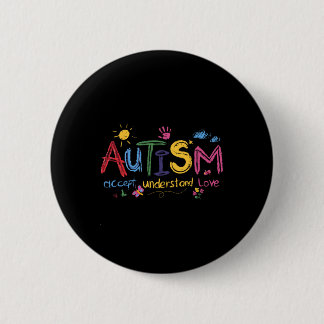 Bóton Redondo 5.08cm Autismo Aceitar Compreender Autismo Autismo Mon