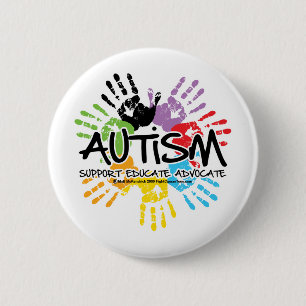 Bóton Redondo 5.08cm Autismo Handprint