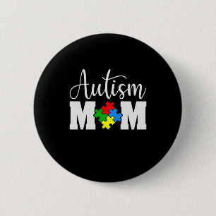 Bóton Redondo 5.08cm Autismo Mãe Quebra-cabeça Dia de as mães