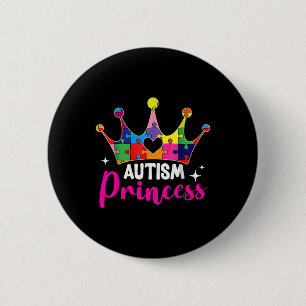 Bóton Redondo 5.08cm Autismo Princesa Filha Autismo Consciência