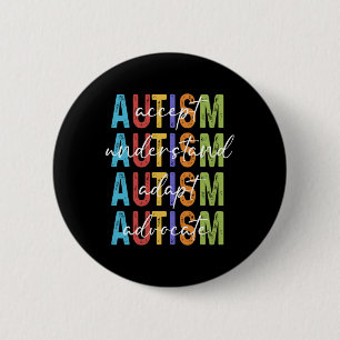 Bóton Redondo 5.08cm Autismo Sensibilização Aceite Compreender Adaptar