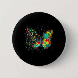 Bóton Redondo 5.08cm Autismo Sensibilização Borboleta Pela Paz Presente